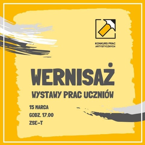 informacja o wernisażu prac uczniów w dniu 15.03 o godz, 17.00